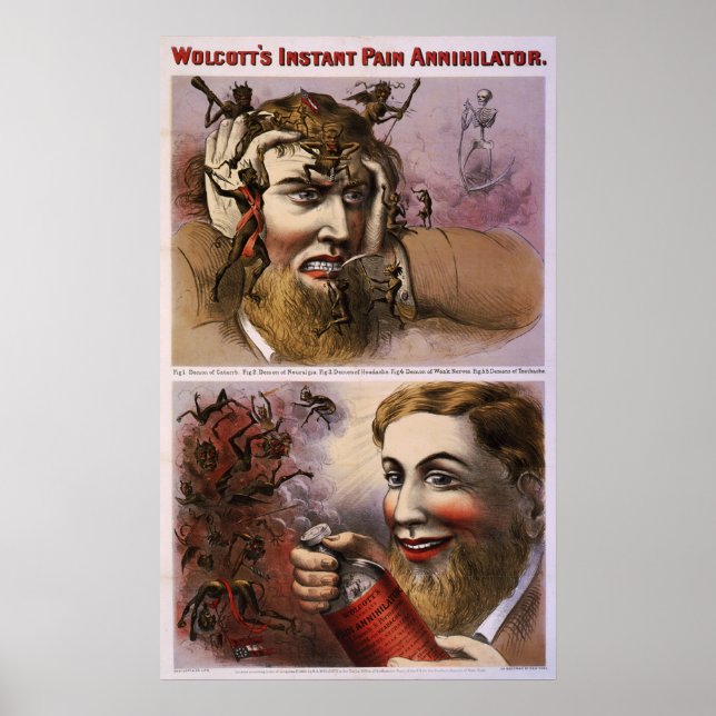 Poster Aniversário da dor instantânea de Wolcott (Frente)