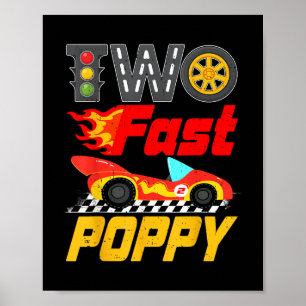 Poster Aniversário da Família de Carros de Corrida de Car