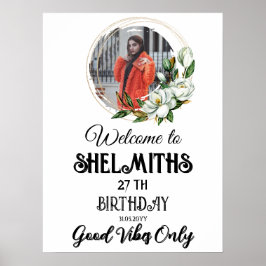 Poster Aniversário da Floral Wreath