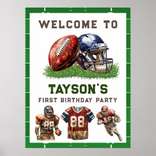 Poster Aniversário de 1º Ano de Futebol Americano