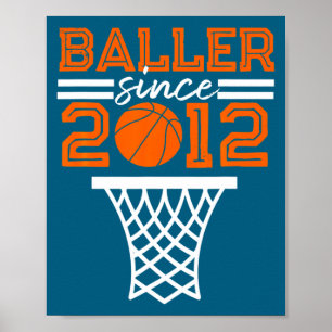 Poster Aniversário de 10 anos de 2012 Jogador de Basquete