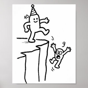 Poster Aniversário de 10 anos meninos meninas 10 anos Dez