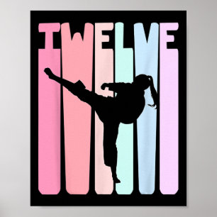 Poster Aniversário de 12 anos das meninas de Taekwondo Ka