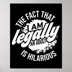Poster Aniversário de 18 anos agora sou legalmente adulto