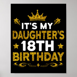 Poster Aniversário de 18 anos da filha feliz aniversário