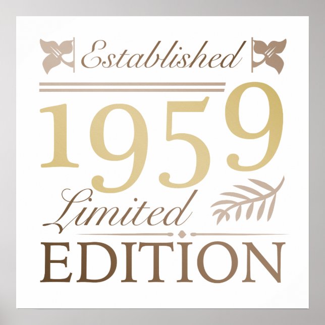 Poster Aniversário De 1959 Para As Mulheres (Frente)