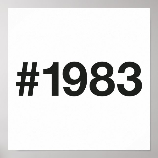 Poster Aniversário de 1983 Hashtag 42 (Frente)