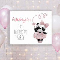 Aniversário de 1 ano da menina do ursinho panda fo