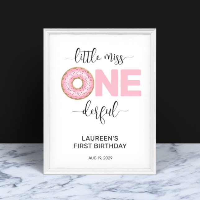 Poster Aniversário de 1 ano da Pequena Senhorita Rosa (Criador carregado)
