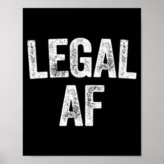 Poster Aniversário de 21 anos Legal Af Manga Longa