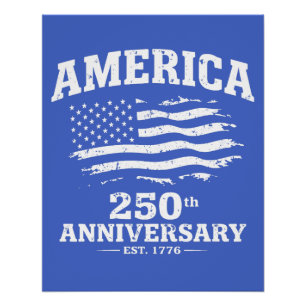 Póster Aniversário de 250 anos da América
