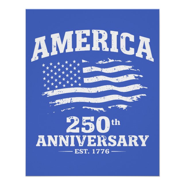 Póster Aniversário de 250 anos da América (Frente)