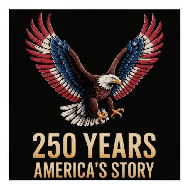 Póster Aniversário de 250 anos da América (Frente)
