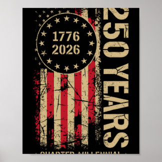Poster Aniversário de 250 Anos da América Aniversário dos