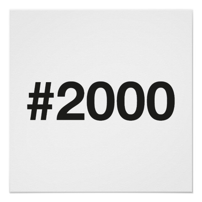 Póster Aniversário de 25 anos do Hashtag 2000 (Frente)