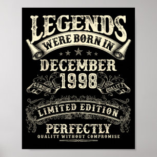 Poster Aniversário de 27 anos retrô para homens de 27 ano