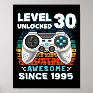 Poster aniversário de 30 anos para Homens 30 Anos Present