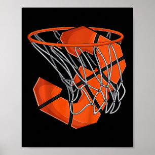 Poster Aniversário de 3 anos das crianças Bysketbyll Cria