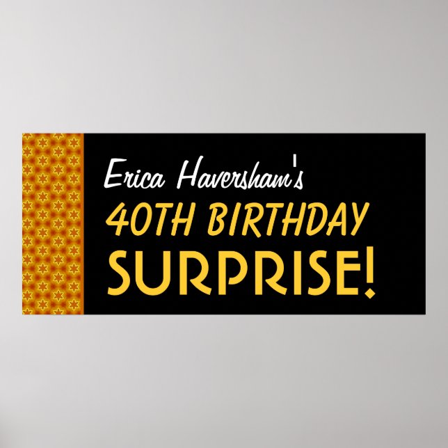 Poster Aniversário de 40 anos de Surpresa ou Estrelas Dou (Frente)