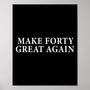 Poster Aniversário de 40 anos Engraçado Presente Para Mãe