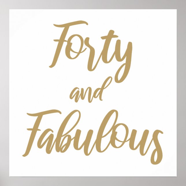 Poster aniversário de 40 anos Humor (Frente)