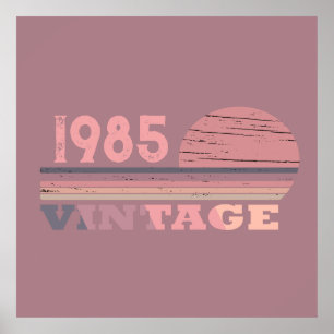 Poster Aniversário de 40 anos personalizado de quarenta a