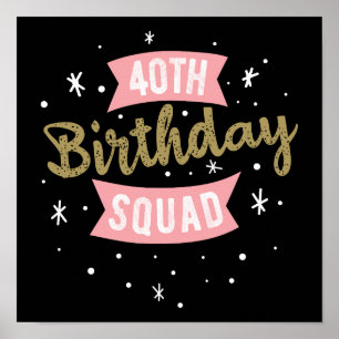 Poster aniversário de 40 anos Squad