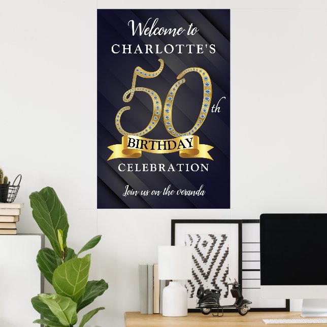 Poster Aniversário de 50 anos (Escritório em casa)