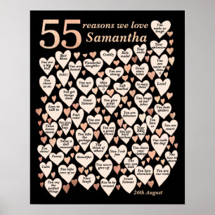 Poster Aniversário de 55 anos 55 Razões pelas quais Nós A