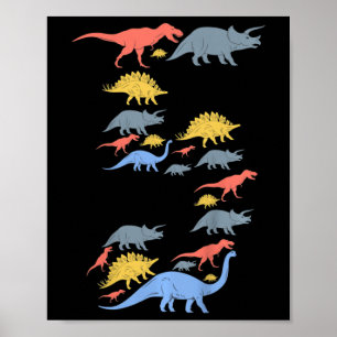 Poster Aniversário de 5 anos de dinossauro para meninas d