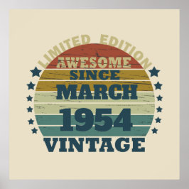 Poster aniversário de 70 anos personalizado de 70