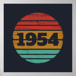 Poster Aniversário de 70 anos personalizado vintage