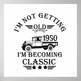 Poster Aniversário de 75 anos vintage personalizado
