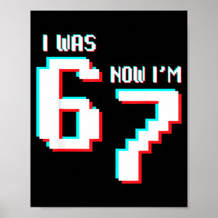 Poster Aniversário de 7 Anos Crianças Era 6 Agora Eu Sou