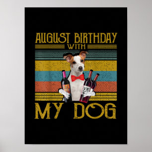 Poster Aniversário De Agosto Com O Meu Jack Russell Dog 2