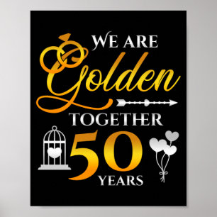 Poster Aniversário de Casamento Masculino 50 Anos Juntos