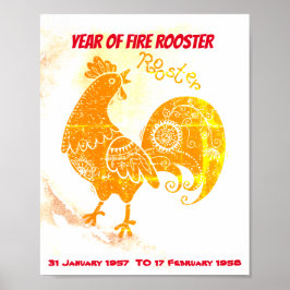 POSTER ANIVERSÁRIO DE FIRE ROOSTER