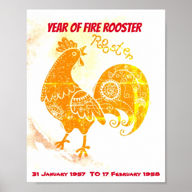 POSTER ANIVERSÁRIO DE FIRE ROOSTER (Frente)
