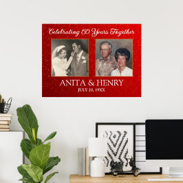 Poster Aniversário de Foto Personalizado de Qualquer Ano