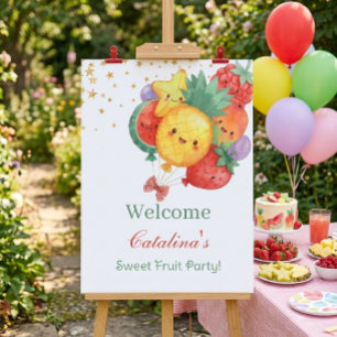 Poster Aniversário de Fruta Doce   Festa Infantil Tropica