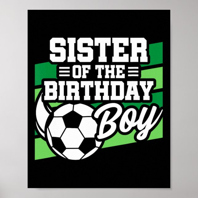 Poster Aniversário de Futebol - Irmã de Aniversário - Fut (Frente)
