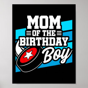 Poster Aniversário de Hockey - Mãe de Aniversário - Nasci