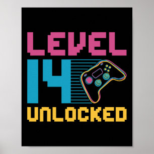 Poster Aniversário de jogos desbloqueados do nível 14