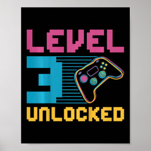 Poster Aniversário de Jogos Desbloqueados no Nível 3 para