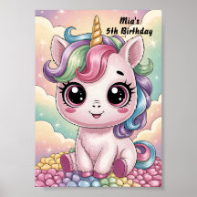 Aniversário de Meninas Unicórnio Bebê Fofo Arco-ír
