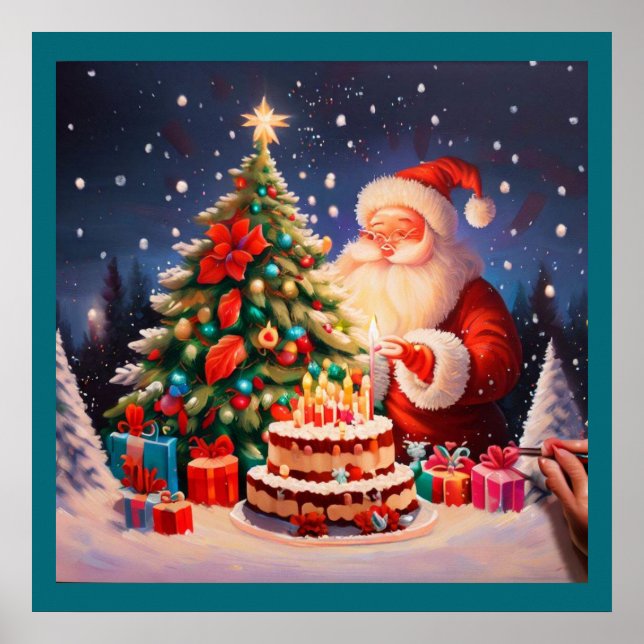 Poster Aniversário de Natal 10 (Frente)