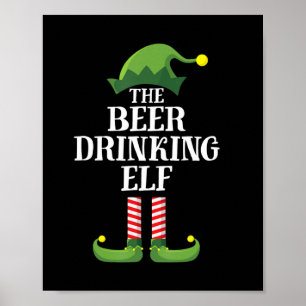 Poster Aniversário de Natal de Bebendo de cerveja