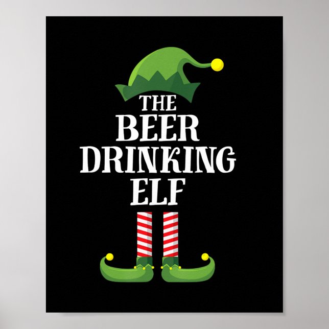 Poster Aniversário de Natal de Bebendo de cerveja (Frente)