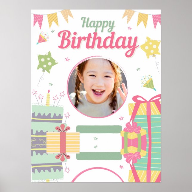 Poster aniversário de princesa (Frente)