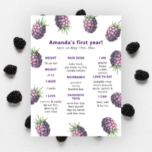 Poster Aniversário de um ano da Blackberry marco de anive